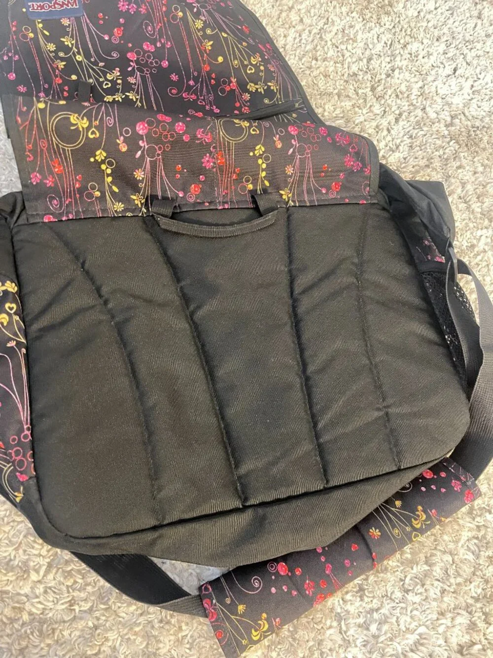 JanSport Floral Messenger Laptop Bag Coquette Y2K College Aesthetic
